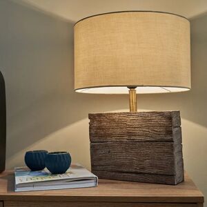 MiniSun 47Cm Brown Table Lamp white/brown 47.0 H x 35.0 W x 35.0 D cm