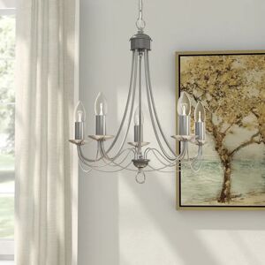 Three Posts Arness 5-Light Candle Style Chandelier gray