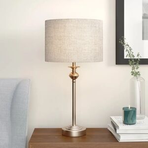 Three Posts Durham 55cm Silver Chrome Grey Table Lamp white 55.0 H x 28.0 W x 28.0 D cm