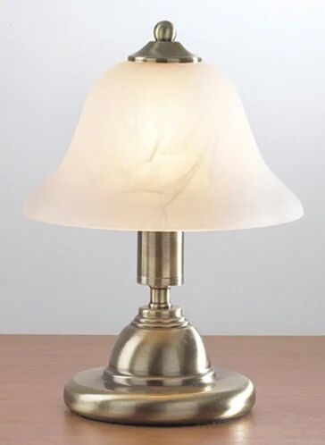 Dar Lighting Wisebuys Gloucester Twin - - Pack Touch Lamp in Antique Brass yellow 26.5 H x 19.0 W cm