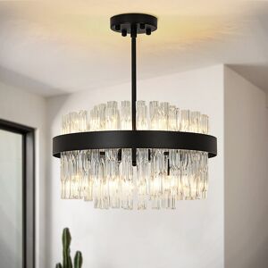 Fairmont Park 8-Light Unique/Statement Chandelier Matte Black 25cm H X 40cm W X 25cm D