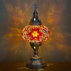 Latitude Vive Keenan 118Cm Silver Lava Table Lamp orange/red 118.0 H x 30.0 W x 30.0 D cm