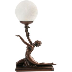 Rosalind Wheeler Souvenance Kneeling Lady 48.5cm Table Lamp Bronze 48.5cm H X 30.5cm W X 12cm D
