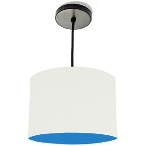 Brayden Studio 20cm x 15cm H Cotton Drum Lamp Shade blue/white 15.0 H x 20.0 W x 20.0 D cm