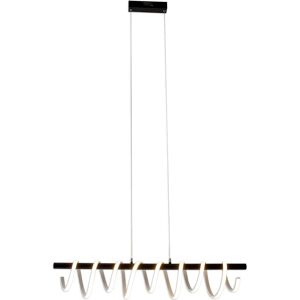 Ebern Designs Kuruova 1 - Light Kitchen Island Linear LED Pendant black/gray/white 150.0 H x 20.0 W x 100.0 D cm