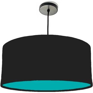 Brayden Studio 40cm x 20cm H Cotton Drum Lamp Shade blue/black 20.0 H x 40.0 W x 40.0 D cm