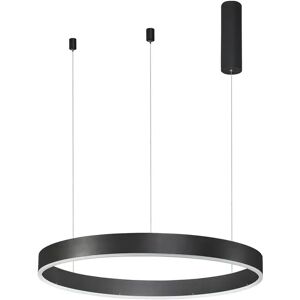 Fairmont Park Fincher 1-Light Single Drum LED Pendant black 5.5 H x 60.0 W x 60.0 D cm