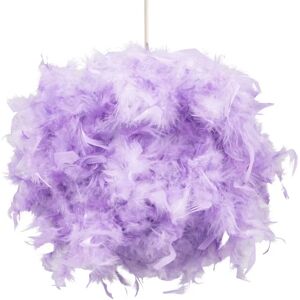 Arn Contemporary And Unique Large Lilac Real Feather Decorated Pendant Light Shade By Fairmont Park indigo 30.0 H x 40.0 W x 40.0 D cm