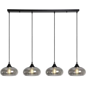 Ebern Designs 4 - Light Kitchen Island Dome Pendant gray/black 130.0 H x 100.0 W x 8.0 D cm