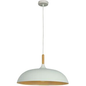 Morplan Metal and Birch 1-Light Single Dome Pendant brown/white 100.0 H x 45.0 W cm