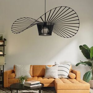 Ivy Bronx Carlose 1 - Light Black Unique/Statement Pendant black 25.0 H x 100.0 W x 100.0 D cm