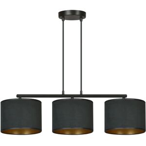 Ebern Designs Eamie 3 - Light Kitchen Island Drum Pendant black 100.0 H x 72.0 W x 20.0 D cm