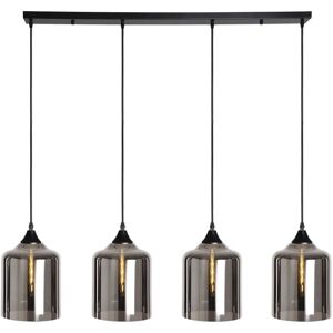 Ebern Designs 4 - Light Kitchen Island Jar Pendant gray/black 130.0 H x 100.0 W x 8.0 D cm