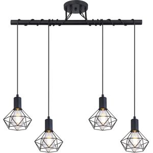 Rio Tindle 4-Light Kitchen Island Linear Pendant black