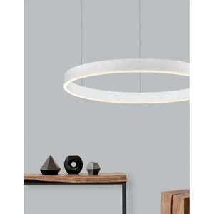 Fairmont Park Fincher 1-Light Single Drum LED Pendant white 5.5 H x 80.0 W x 80.0 D cm