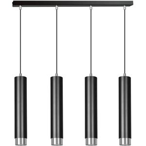 Metro Danbury 4 - Light Cylinder Cone Pendant gray/black 100.0 H x 60.0 W x 8.0 D cm