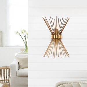 Fairmont Park Awendela 2-Light Modern Starburst Metal Armed Sconce Gold 42.5cm H X 26cm W X 183.87cm D
