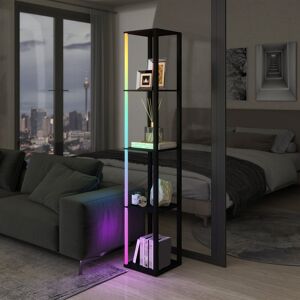 Metro 163cm Column Floor Lamp Black 163cm H X 29cm W X 29cm D