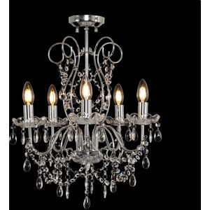 Rosdorf Park Babcock 5-Light Candle Style Chandelier Silver Chrome 43cm H X 43cm W
