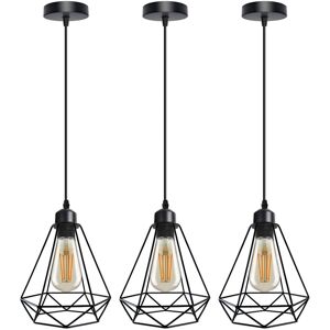 Borough Wharf Paucar 1 - Light Single Geometric Pendant Black 20cm H X 20cm W X 20cm D