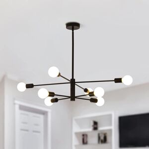 George Oliver Cobina 8-Light Sputnik Chandelier Matte Black 19cm H X 82cm W X 54cm D