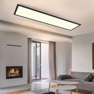 Ivy Bronx LED Ceiling Light Modern Dimmable Flat 48W Panel Kalgoorlie 120cm Black 1cm H X 120cm W X 30cm D