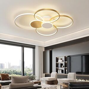 Metro Modern LED ceiling light 6-ring ceiling lamp, dimmable ceiling light for living room 65cm H X 80cm W X 80cm D