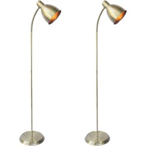Rosdorf Park Oey 137cm Reading Floor Lamp Antique Brass 137cm H X 25cm W X 25cm D