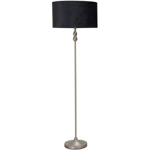 17 Stories Reselva 151cm Traditional Floor Lamp Brushed Chrome Silver/Black 151cm H X 45cm W X 45cm D