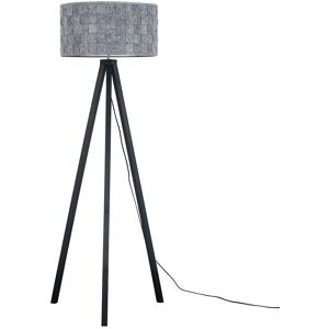 Latitude Run Mejias 149cm Tripod Floor Lamp Black Wood Base 149cm H X 65cm W X 65cm D
