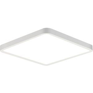 Metro LED flat ceiling light - 23cm 6500K cool white kitchen lamp 18W for bathroom bedroom hallway Matt White 2.4cm H X 23cm W X 23cm D