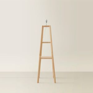George Oliver Ernstville Quad Base Two Shelf Wooden Floor Lamp 131cm H X 39cm W X 38cm D