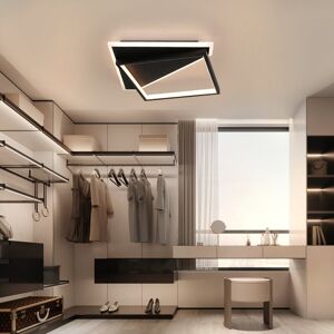 Metro LED ceiling light living room-dimmable with remote control Black 48cm H x 48cm W x 6cm D