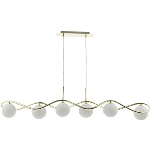 Canora Grey 6 - Light Pendant Gold/Opal 21cm H X 107cm W
