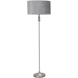 17 Stories Reselva 151cm Traditional Floor Lamp Brushed Chrome Silver/Grey 151cm H X 45cm W X 45cm D