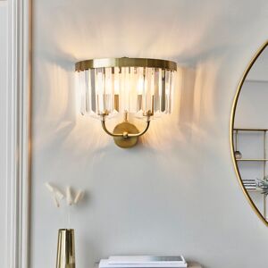 Fairmont Park Bothell Abishai 2lt Wall Light Brass 26cm H X 30cm W X 16cm D