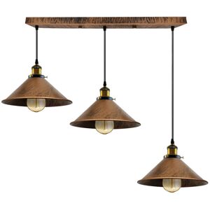 Longshore Tides Lozano 3 - Light Kitchen Island Cone Pendant Brushed Copper 110cm H X 22cm W X 22cm D Longshore Tides Lozano 3 - Light Kitchen Island Cone Pendant Brushed Copper 110cm H X 22cm W X 22cm D