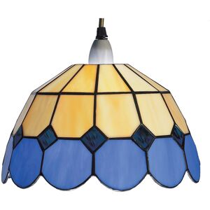 Astoria Grand Gereld Stained Glass Easy-Fit Tiffany Bowl Lampshad Blue/Beige 15cm H X 25cm W X 25cm D Astoria Grand Gereld Stained Glass Easy-Fit Tiffany Bowl Lampshad Blue/Beige 15cm H X 25cm W X 25cm D