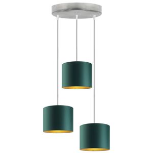 Canora Grey Ilana 3 - Light Drum Pendant Green/Silver Canora Grey Ilana 3 - Light Drum Pendant Green/Silver