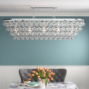 Willa Arlo Interiors Vernon 5-Light Crystal Chandelier Plated Chrome 28cm H X 92cm W X 30cm D Willa Arlo Interiors Vernon 5-Light Crystal Chandelier Plated Chrome 28cm H X 92cm W X 30cm D