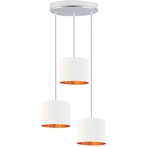 Canora Grey Ilana 3 - Light Drum Pendant White/Chrome Canora Grey Ilana 3 - Light Drum Pendant White/Chrome