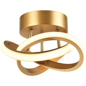 Modern LED Gold Ceiling Light With Swirl Thick Metal Strip Creates 1253 Lumens By Fairmont Park Gold Modern LED Gold Ceiling Light With Swirl Thick Metal Strip Creates 1253 Lumens By Fairmont Park Gold