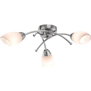 17 Stories Shushma 3 Light Semi Flush Ceiling Light Pendant with Glass shades Silver;Brushed Nickel;Satin Nickel;Nickel 16cm H X 58cm W X 58cm D 17 Stories Shushma 3 Light Semi Flush Ceiling Light Pendant with Glass shades Silver;Brushed Nickel;Satin Nickel;Nickel 16cm H X 58cm W X 58cm D