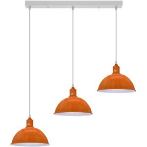 Latitude Run Labeeba 3-Light Kitchen Island Dome Pendant Orange 271.78cm H X 177.8cm W X 53.34cm D Latitude Run Labeeba 3-Light Kitchen Island Dome Pendant Orange 271.78cm H X 177.8cm W X 53.34cm D