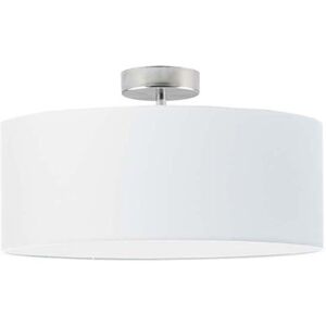 17 Stories Audriona 1-Light Semi Flush Mount White/Brushed Steel 30cm H x 40cm W x 40cm D 17 Stories Audriona 1-Light Semi Flush Mount White/Brushed Steel 30cm H x 40cm W x 40cm D