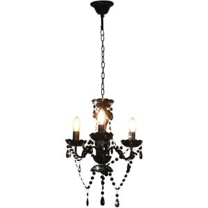 Astoria Grand Espinal 3-Light Crystal Chandelier Black 42cm H X 36cm W X 36cm D Astoria Grand Espinal 3-Light Crystal Chandelier Black 42cm H X 36cm W X 36cm D