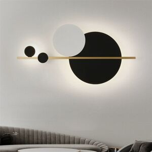 Fairmont Park LED Wall Light 30W Metal Circles And Lines LED Wall Lamp Black 29cm H X 60cm W X 5cm D Fairmont Park LED Wall Light 30W Metal Circles And Lines LED Wall Lamp Black 29cm H X 60cm W X 5cm D