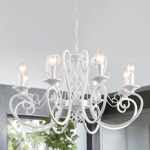 Blue Elephant Dirksen 8 - Light Dimmable Classic / Traditional Chandelier White 39cm H X 68cm W X 68cm D Blue Elephant Dirksen 8 - Light Dimmable Classic / Traditional Chandelier White 39cm H X 68cm W X 68cm D