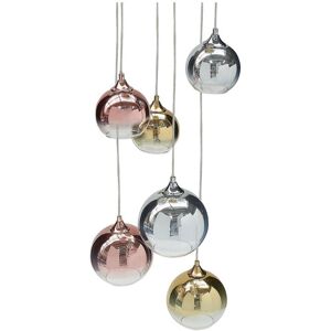 Ivy Bronx Brizio 6 - Light Cluster Globe Pendant Brass/Copper/Silver 21cm H X 35cm W X 35cm D Ivy Bronx Brizio 6 - Light Cluster Globe Pendant Brass/Copper/Silver 21cm H X 35cm W X 35cm D