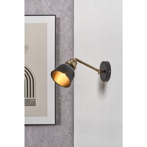 Borough Wharf Iron Armed Sconce Gold;Matte Black 16cm H X 13cm W X 34cm D Borough Wharf Iron Armed Sconce Gold;Matte Black 16cm H X 13cm W X 34cm D